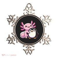 Cute Axolotl Hugging Penguin Ornament thumb 0