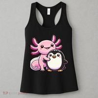 Cute Axolotl Hugging Penguin Women's Tank Top thumb 3
