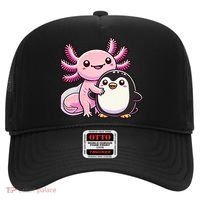 Cute Axolotl Hugging Penguin Hat thumb 0