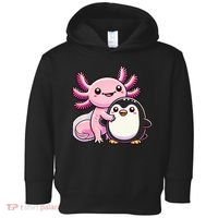 Cute Axolotl Hugging Penguin Toddler Hoodie thumb 0
