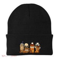 Coffee And Horror Movies Scary Halloween Coffee Lover Beanie thumb 0