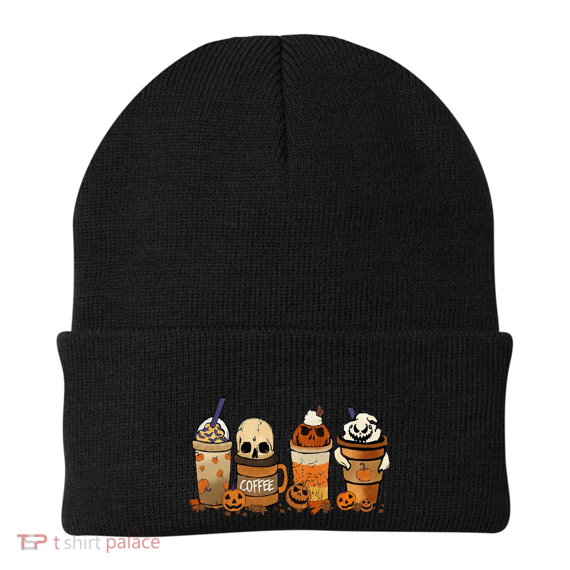 Coffee And Horror Movies Scary Halloween Coffee Lover Beanie