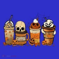 Coffee And Horror Movies Scary Halloween Coffee Lover Apron thumb 3