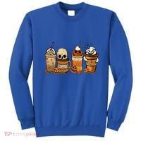 Coffee And Horror Movies Scary Halloween Coffee Lover Sweatshirt thumb 0