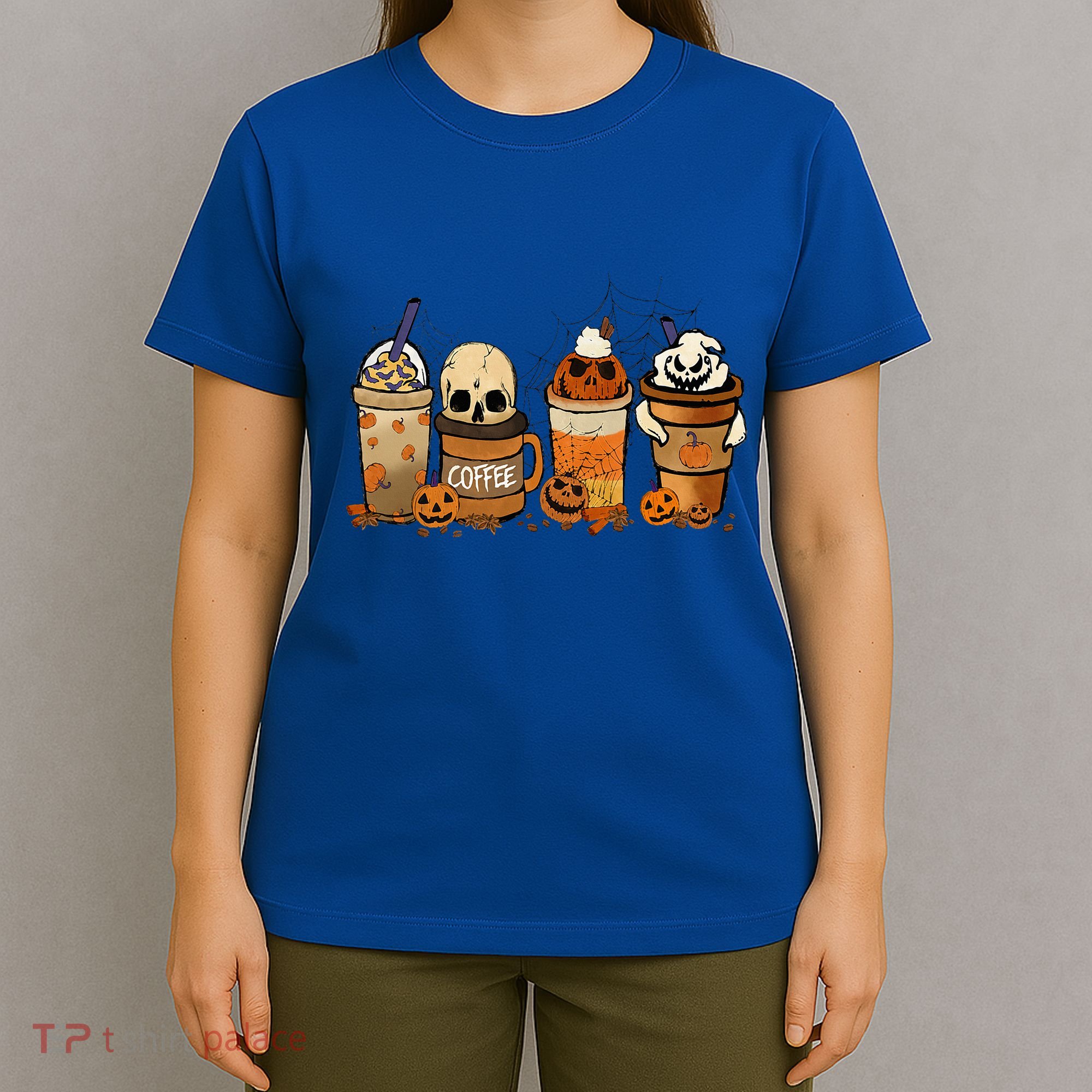 Coffee And Horror Movies Scary Halloween Coffee Lover T-Shirt