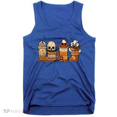 Coffee And Horror Movies Scary Halloween Coffee Lover Tank Top