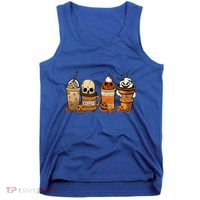Coffee And Horror Movies Scary Halloween Coffee Lover Tank Top thumb 0