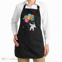Cute Astronaut Holding Planet Balloons STEM Apron thumb 2