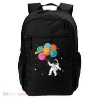Cute Astronaut Holding Planet Balloons STEM Backpack thumb 0