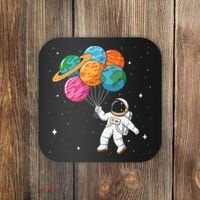Cute Astronaut Holding Planet Balloons STEM Coaster thumb 0