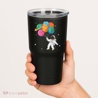 Cute Astronaut Holding Planet Balloons STEM Tumbler thumb 2