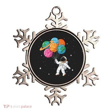 Cute Astronaut Holding Planet Balloons STEM Ornament