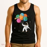 Cute Astronaut Holding Planet Balloons STEM Tank Top thumb 3