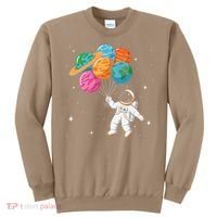 Cute Astronaut Holding Planet Balloons STEM Sweatshirt thumb 0