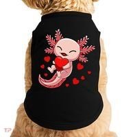 Cute Axolotl Heart Valentines Day Doggie Tank thumb 0