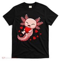 Cute Axolotl Heart Valentines Day T-Shirt thumb 0