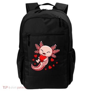 Cute Axolotl Heart Valentines Day Backpack
