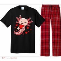 Cute Axolotl Heart Valentines Day Pajama Set thumb 0