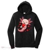 Cute Axolotl Heart Valentines Day Women's Hoodie thumb 0
