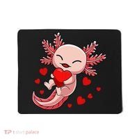Cute Axolotl Heart Valentines Day Mousepad thumb 0