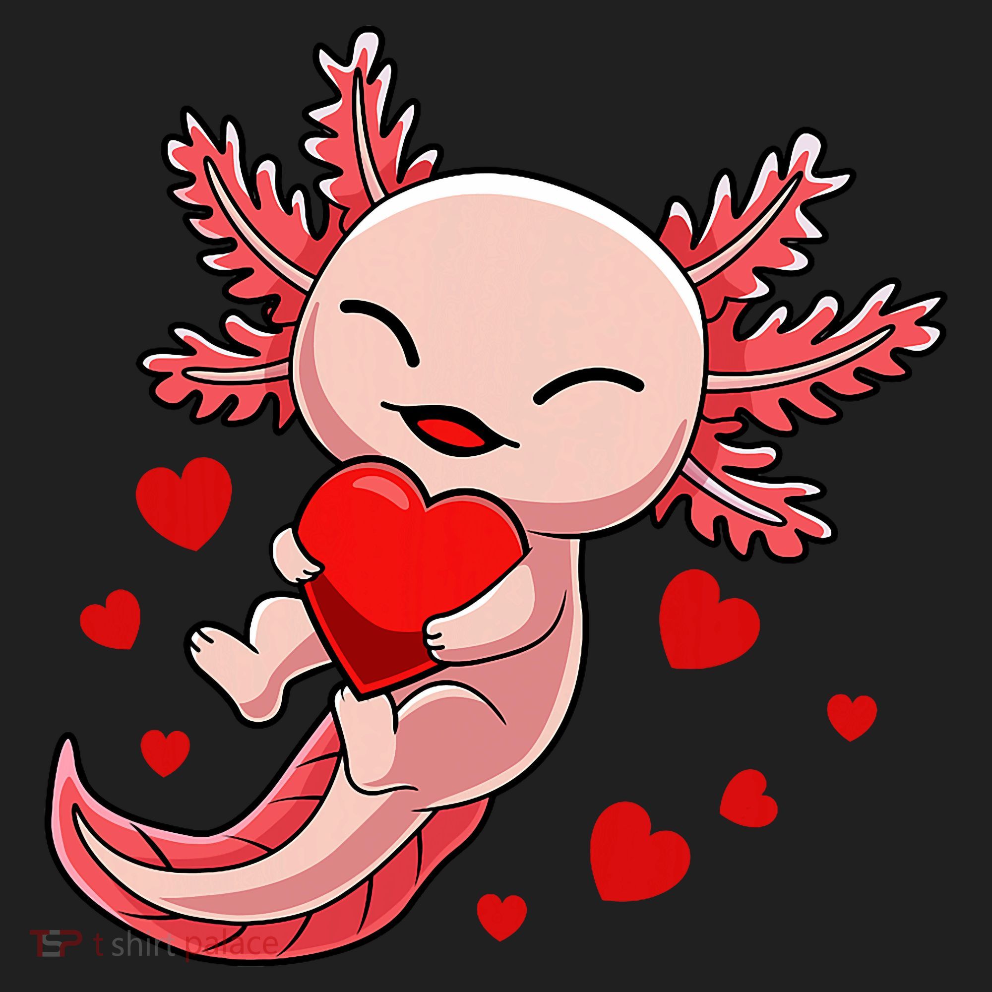 Cute Axolotl Heart Valentines Day Hat