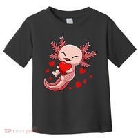Cute Axolotl Heart Valentines Day Toddler T-Shirt thumb 0
