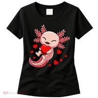 Cute Axolotl Heart Valentines Day Women's T-Shirt thumb 0