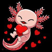 Cute Axolotl Heart Valentines Day Women's T-Shirt thumb 6