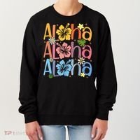 Cute Aloha Hawaiian Summer Vacation Shaka Hibiscus Women's Sweatshirt thumb 0