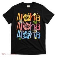 Cute Aloha Hawaiian Summer Vacation Shaka Hibiscus T-Shirt thumb 0