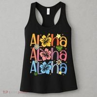 Cute Aloha Hawaiian Summer Vacation Shaka Hibiscus Women's Tank Top thumb 3