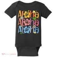 Cute Aloha Hawaiian Summer Vacation Shaka Hibiscus Baby Bodysuit thumb 0
