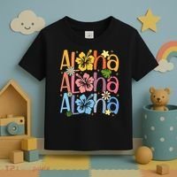 Cute Aloha Hawaiian Summer Vacation Shaka Hibiscus Toddler T-Shirt thumb 3