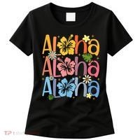 Cute Aloha Hawaiian Summer Vacation Shaka Hibiscus Women's T-Shirt thumb 0