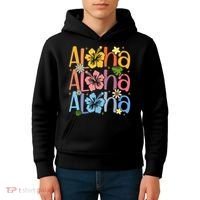 Cute Aloha Hawaiian Summer Vacation Shaka Hibiscus Kids Hoodie thumb 4