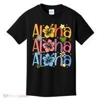 Cute Aloha Hawaiian Summer Vacation Shaka Hibiscus Kids T-Shirt thumb 0