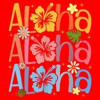 Cute Aloha Hawaiian Summer Vacation Shaka Hibiscus Santa Hat thumb 1