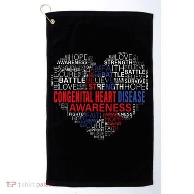 CHD Awareness Heart Disease Fighting Hope Support Warrior Golf Towel