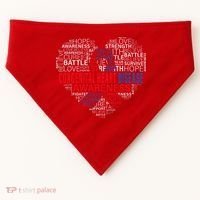 CHD Awareness Heart Disease Fighting Hope Support Warrior USA-Made Doggie Bandana thumb 0