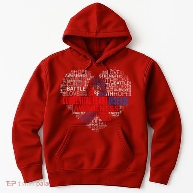 CHD Awareness Heart Disease Fighting Hope Support Warrior Hoodie