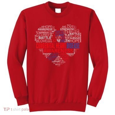 CHD Awareness Heart Disease Fighting Hope Support Warrior Sweatshirt