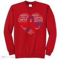 CHD Awareness Heart Disease Fighting Hope Support Warrior Sweatshirt thumb 0