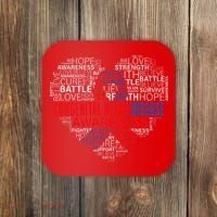 CHD Awareness Heart Disease Fighting Hope Support Warrior Coaster thumb 0