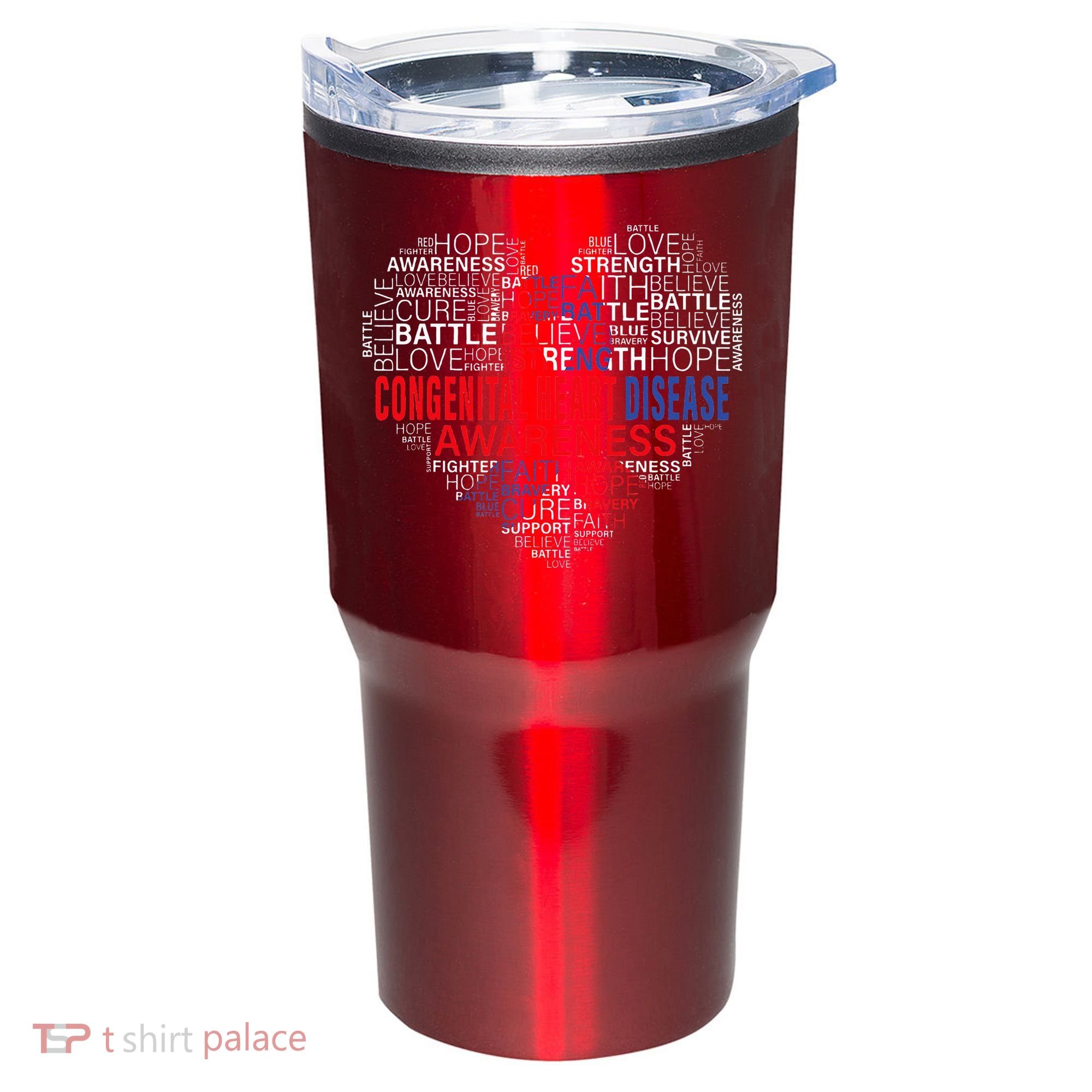 CHD Awareness Heart Disease Fighting Hope Support Warrior Tumbler