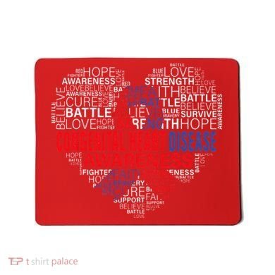 CHD Awareness Heart Disease Fighting Hope Support Warrior Mousepad