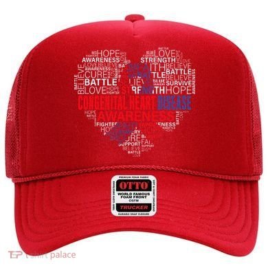 CHD Awareness Heart Disease Fighting Hope Support Warrior Hat