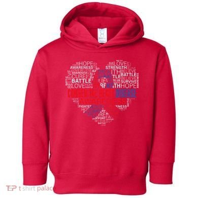 CHD Awareness Heart Disease Fighting Hope Support Warrior Toddler Hoodie