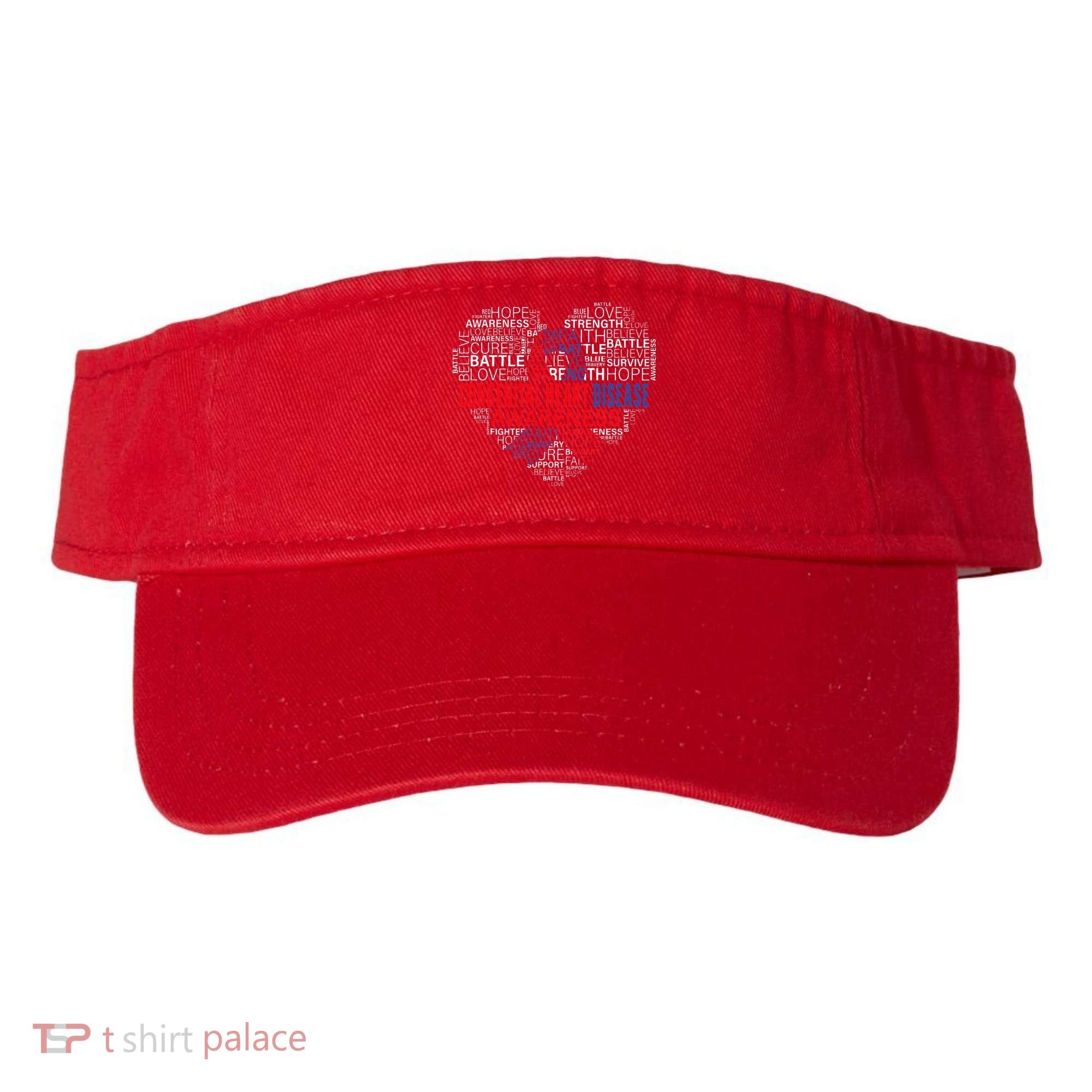 CHD Awareness Heart Disease Fighting Hope Support Warrior Visor