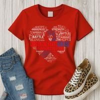CHD Awareness Heart Disease Fighting Hope Support Warrior Women's T-Shirt thumb 3