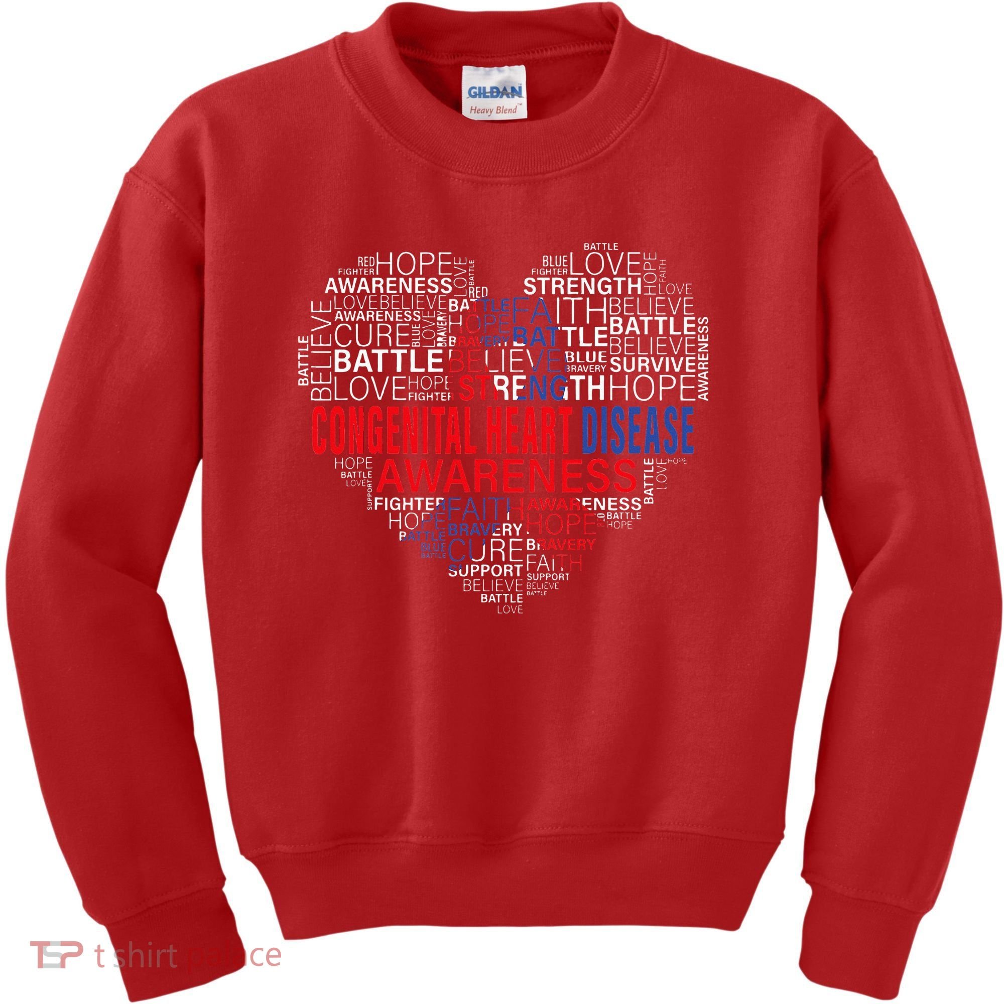 CHD Awareness Heart Disease Fighting Hope Support Warrior Kids Sweatshirt